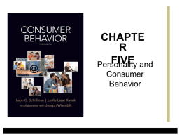 Personality and Consumer Behavior