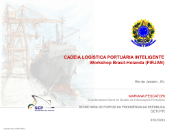 Cadeia Logística Portuária Inteligente-Workshop Brasil Holanda