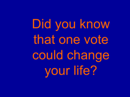 One Vote Counts - Hardee County Supervisor of Elections