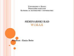 wimax - Univerzitet u Zenici