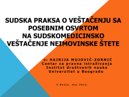 H.Mujovic-Zornic - Sudska praksa u vestacenu.