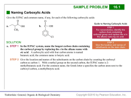 SAMPLE PROBLEM 16.1 Naming Carboxylic Acids