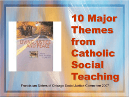 Ten Major Themes for Catholic Social Teaching
