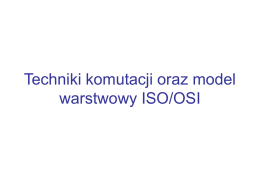 Model ISO/OSI