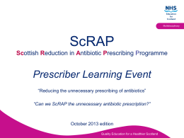 Antibiotic Prescribing - NHS Education for Scotland