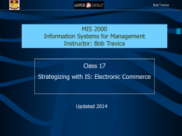 Strategizing with Information Systems: Electronic Commerce
