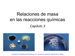 Relaciones de masa en reacciones químicas