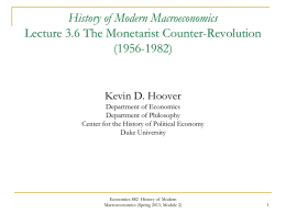 Lecture 6. Monetarism