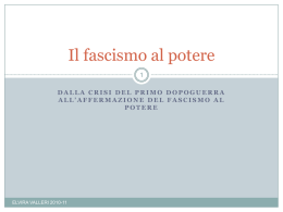 Il fascismo da movimento a regime