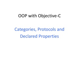 4. Category, Protocols, Property, Synthesize