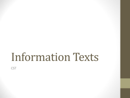 Information Texts