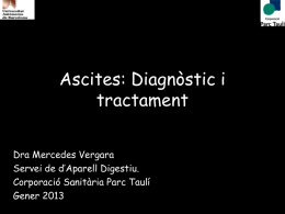 Ascites: Diagnòstic i tractament - Corporació Sanitària Parc Taulí