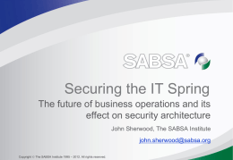 Securing the IT Spring - Information Security Group