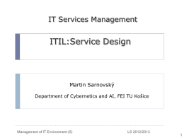 Service Management processes