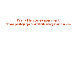 Franck-Hertzov eksperiment ppt