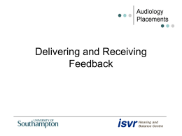 giving and receiving feedback