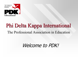 PDK International Orientation Presentation