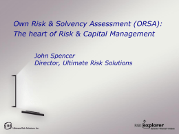 ORSA: the heart of Risk & Capital Management