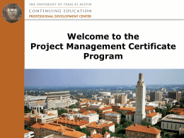Program Orientation - The University of Texas at Austin
