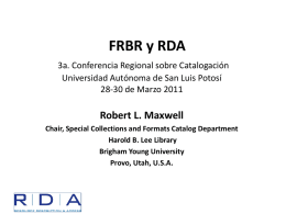 Module 1 - FRBR & RDA - Byu