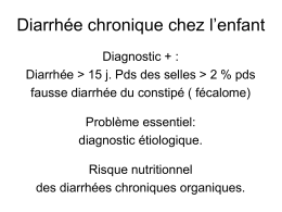 Diarrhée chronique chez l`enfant