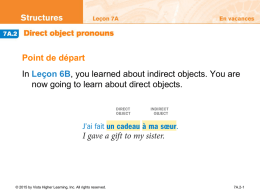 7A.2 Direct object pronouns