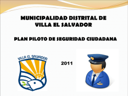 Diapositiva 1 - Municipalidad de Villa El Salvador