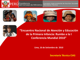 PCM - CIAS - Comisión Nacional Peruana de Cooperación con la