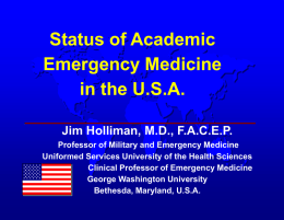 Status of Academic Emergency Medicine in the U.S.A.