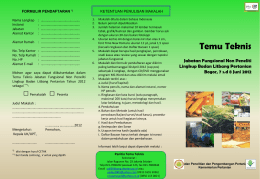 leaflet temuteknis 2012 - Forum Pustakawan Kementerian Pertanian