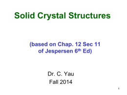 Solid Crystal Structures