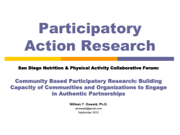 Participatory Action Reasearch