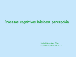 3ª ponencia, procesos cognitivos, percepción