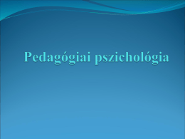 Pedagógiai pszichológia