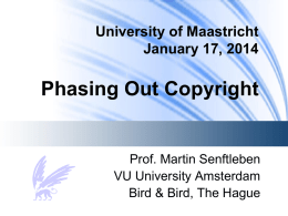 Maastricht 2014 - Phasing-Out Copyright - VU