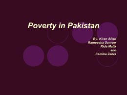 Poverty in Pakistan