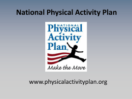 Implementation - National Physical Activity Plan