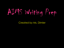 AIMS Writing Prep - teachingandlearningwithtech