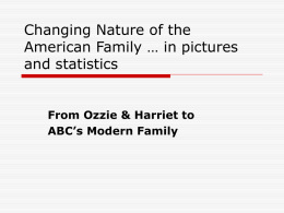 Changing Nature of the American Family