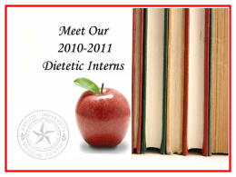 Meet Our 2007-2008 Dietetic Interns