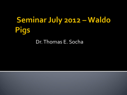Swine Seminar – Waldo Pigs