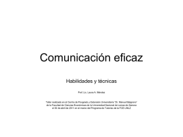 Comunicación eficaz - Facultad de Ciencias Económicas