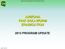 Current Program State PPT - Arizona Cotton Research and
