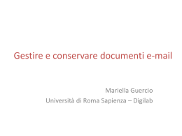 PPT di Mariella Guercio &ndash; Gestire le mail