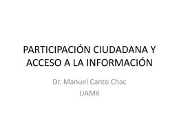Presentación del Dr. Manuel Canto Chac Sesión 1