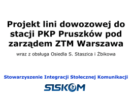 Projekt lini dowozowej do stacji PKP Pruszków pod