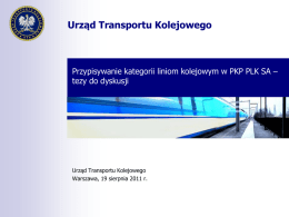 Kategorie linii w PLK - Urząd Transportu Kolejowego