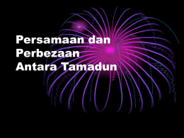 Persamaan dan Perbezaan Antara Tamadun