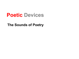 Poetic Devices Lesson PowerPoint