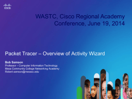 Packet Tracer – Overview of Activity Wizard